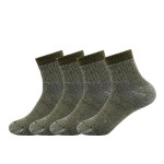 Caudblor Men\'s Merino Wool Hiking Socks-Thermal Warm Crew Winter Ankle for Trekking,Cycling,Multi Performance,4 Pack