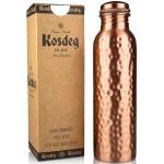 Copper Water Bottle - 34 Oz Extra Large - A Hammered Ayurvedic Pure Copper Vessel For Drinking - Drink More Water, Lower Your Sugar Intake And Enjoy The Health Benefits Immediately