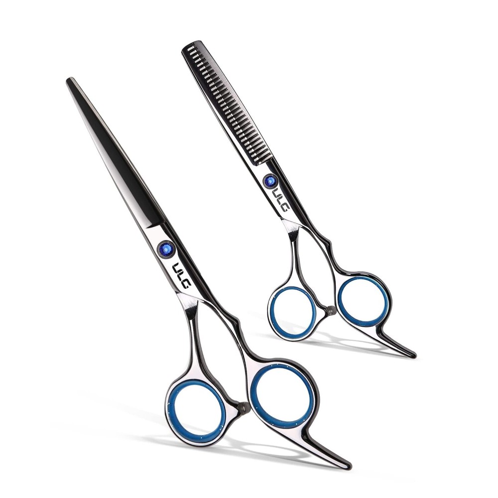Hair Cutting Scissors Thinning Shears Kit ULG Professional Barber Hairdressing Texturizing Salon Razor Edge Scissor Japanese Stainless Steel 6.5 inch