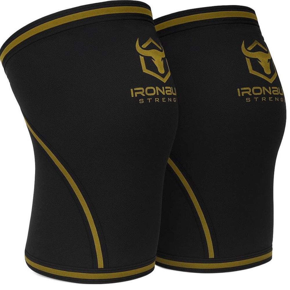 Iron Bull Strength Knee Sleeves 7mm (1 Pair) - Compression Brace & Knee Sleeve For Weightlifting, Powerlifting & Cross Training - Knee Support for Squats - Men & Women (XX-Large/Green)