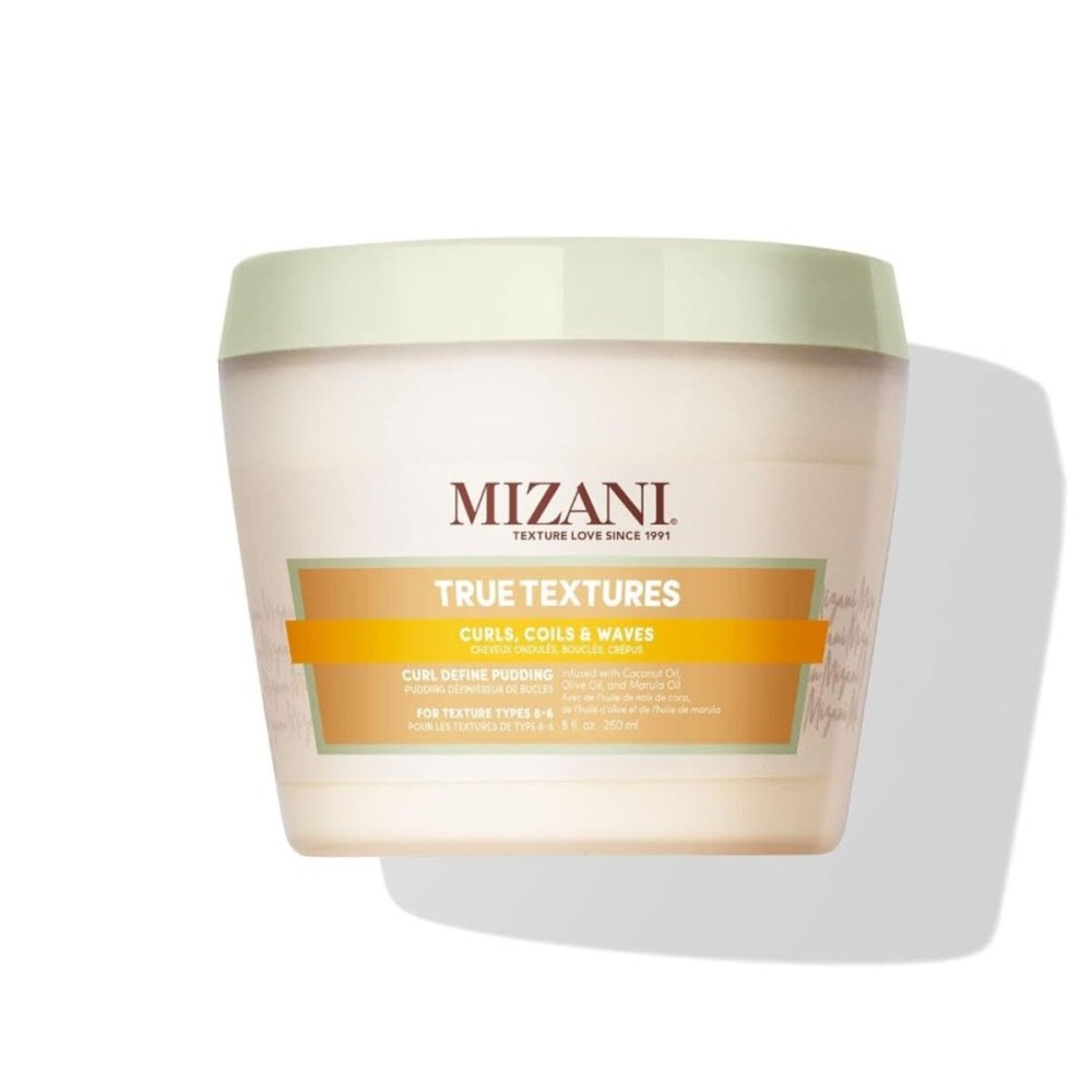 Mizani True Textures Curl Define Pudding - Leave In Styler with Coconut Oil & Olive Oil, Moisturizes Curls, Lightweight, Anti Frizz, Sulfate-Free, Paraben Free