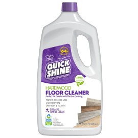 Quick Shine Hardwood Floor Cleaner 64oz | Use in Spray & Vac Mops | Removes Dirt & Scuff Marks | Ready-to-Use, Streak Free, No Rinse | Safer Choice Cleaner |Perfect for Gentle and Effective Cleaning