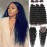 Brazilian 9A Deep Wave 3 Bundles with Closure Virgin Human Hair Bundles with 4x4 Middle Part Closure Unprocessed Virgin Human Hair Natural for Black Women(20 22 24+18)