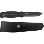 Morakniv Garberg Full Tang Fixed Blade Knife with Carbon Steel Blade and Leather Sheath, Black, 4.3 Inch