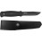 Morakniv Garberg Full Tang Fixed Blade Knife with Carbon Steel Blade and Leather Sheath, Black, 4.3 Inch