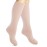 SocksLane Cotton Compression Socks for Women & Men. 15-20 mmHg Support Knee-High Nude S/M
