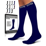 SB SOX Compression Socks for Men & Women (20-30 mmHg) - Best Support Stockings for Travel, Medical, and Sports - Perfect for Everyday Wear (X-Large, Solid Navy)