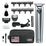 Wahl USA Stainless Steel Lithium Ion 2.0+ Beard Trimmer for Men - Electric Shaver & Nose Ear Trimmer - Rechargeable All in One Men\'s Grooming Kit - Model 9864SS