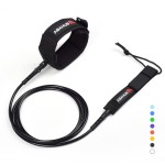 Abahub Premium Surfboard Leash, Straight Surf Board Leg Rope, Legrope Strap for Shortboard, Skimboard, Fish Surfboard Replacement Leashes 7 Foot Black 7 mm Thick