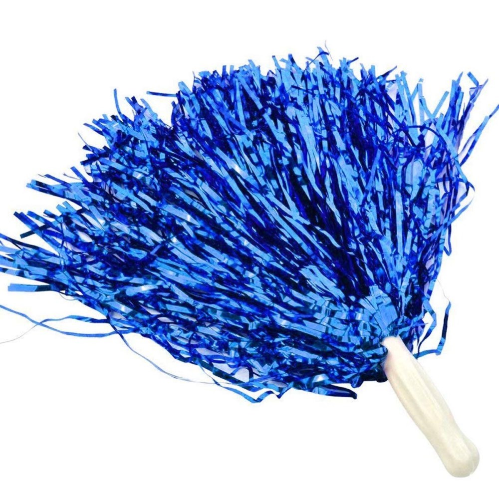 baotongle 12 PCS Cheerleading Squad Spirited Fun Poms Pompoms Cheer Costume Accessory for Party Dance Sports (Blues)