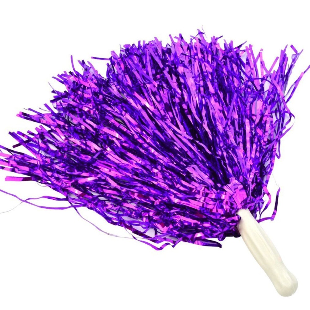 baotongle 12 PCS Cheerleading Squad Spirited Fun Poms Pompoms Cheer Costume Accessory for Party Dance Sports (Purples)