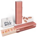 Mimi Medcessories - Pretty Pill Box Set - Stylish & Compact Daily Pill Organizer, Medication Pill Case, Pill Container for Vitamin Management, Pill Holder, Travel Essentials for Women & Men - Rose