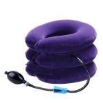 Cervical Neck Traction Device Inflatable Neck Stretcher, Easy to Use for Chronic Neck and Shoulder Pain Relief Traction Spine Alignment, Neck Cervical BracePurple