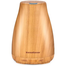 InnoGear Essential Oil Diffuser, Ultrasonic Diffusers for Home Aromatherapy Humidifier for Bedroom Room 7 Colors LED 2 Mist Mode Auto Off, Yellow