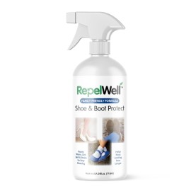 RepelWell Shoe & Boot Stain & Water Repellent (24oz) Eco-Friendly, Pet-Safe Spray Keeps Fabric, Leather & Suede Clean & Dry