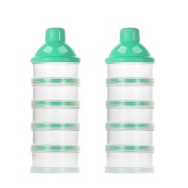 Accmor Formula Dispenser On The Go, 5 Compartments Stackable Formula Container for Travel, Baby Milk Powder Kids Snack Container, BPA Free