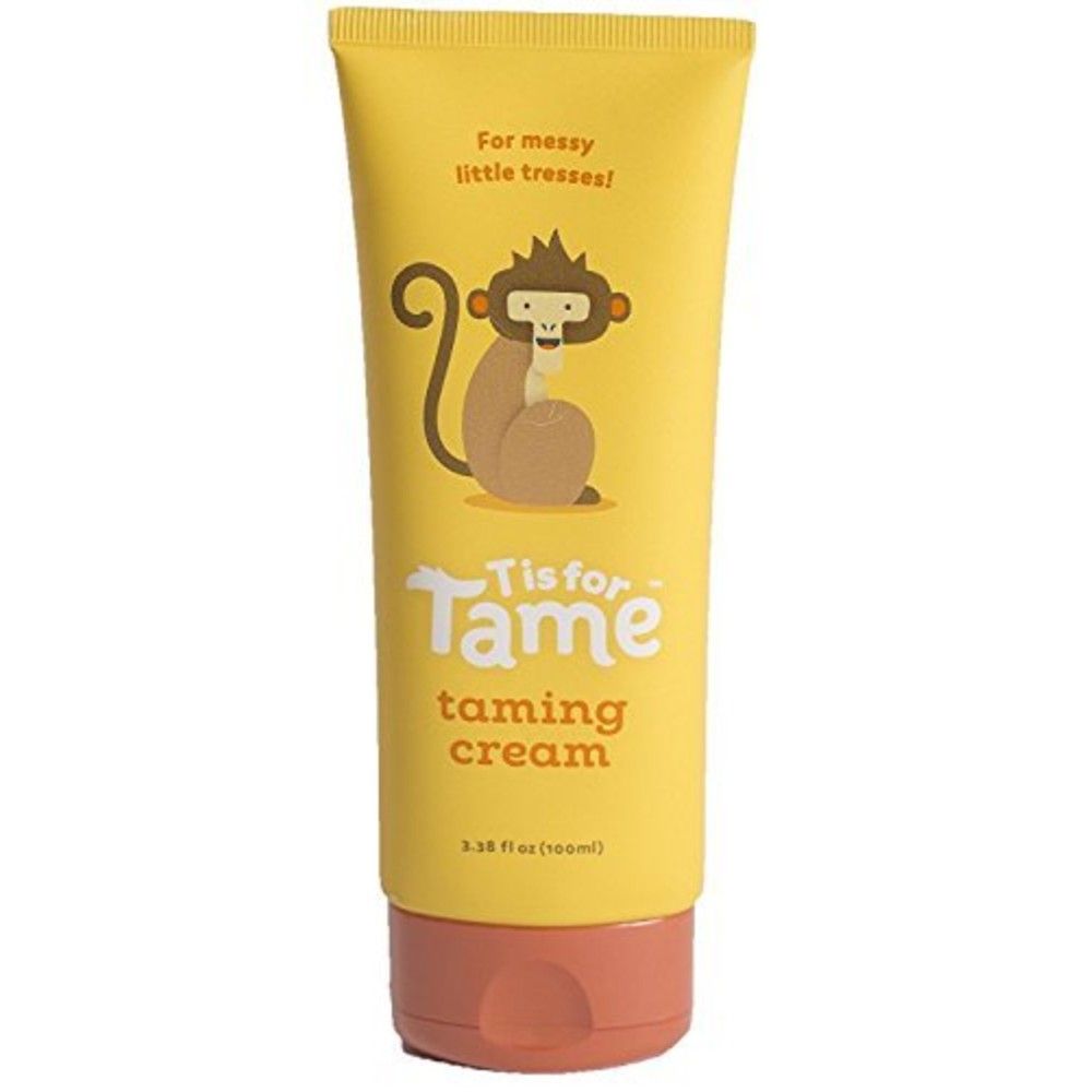 T is for Tame - Hair Taming Cream for Kids, All-Natural for Frizz & Flyaways, Coconut Oil, Leave-in Cream for Babies & Toddlers, Straight or Curly