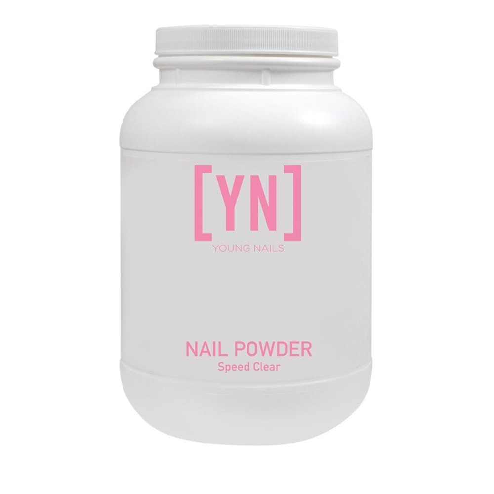 Young Nails Acrylic Speed Powder - Self-Leveling Acrylic Nail Powder, Clear Nude Pink White Acrylic Powder for Nail Extenstion, Professional Grade, Superior Adhesion, Color - Clear, 2268g
