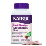 Natrol Melatonin 10mg Fast Dissolve Tablets - Strawberry Flavor, 200 Count, Sleep Support, Fast Dissolve Melatonin for Adults, 200-Day Supply