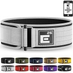 Self-Locking Weight Lifting Belt | Premium Weightlifting Belt for Serious Functional Fitness, Weight Lifting, and Olympic Lifting Athletes (Extra Large, White)