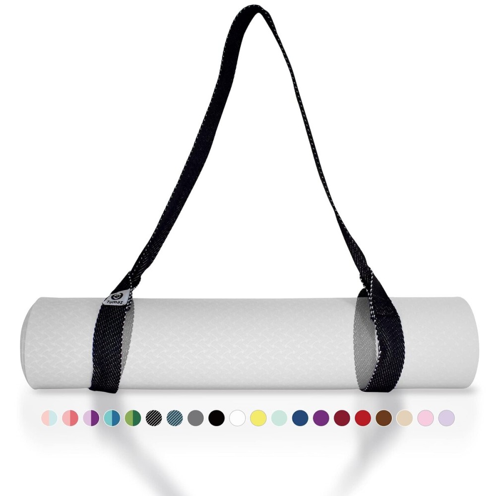 Tumaz Yoga Mat Strap [MAT NOT Included] (2 Sizes) with Extra Thick & Comfy Delicate Texture, Adjustable Yoga Mat Carrier