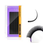 NAGARAKU Eyelash Extensions Individual Lashes 0.20 mm D curl 13mm Premium Classic Matte Black Faux Mink 16 Rows Natural Professional Beauty Salon Supplies - Purple Card