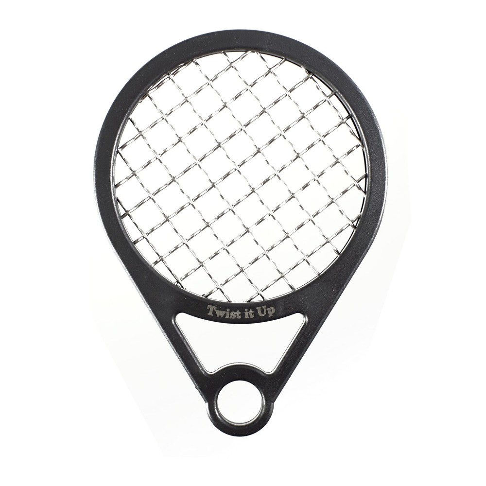 Twist It Up Comb (Bond Black) - Alternative for Hair Sponges, Creates Curls and Twists for Black Men, Tennis Racket Design