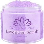 Lavender Oil Body Scrub, Organic Exfoliator for Soft Skin, Pure Exfoliate, Deep Cleanse, Natural Women Exfoliating Dead Sea Salt Face Scrub, Moisturizing Skin, Acne, Cellulite, Scars, LARGE 12oz Jar
