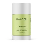 MAGSOL Magnesium Deodorant for Men, Aluminum Free, Baking Soda Free Natural Deodorant for Sensitive Skin, Long Lasting Odor Protection with Sweet Almond Oil, Lemongrass 2.6 oz