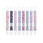 babygoal Flower Pacifier Clips, 8 Pack Binky Paci Holder Clips Fits for Most Pacifiers and Binkies 8PS47-B