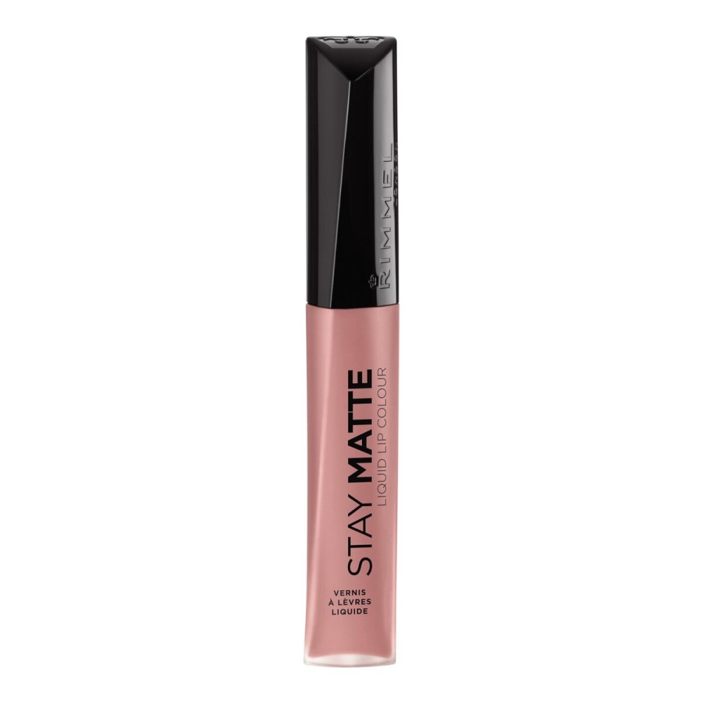 Rimmel London Stay Matte Liquid Lip Color with Full Coverage Kiss-Proof Waterproof Matte Lipstick Formula that Lasts 12 Hours - 709 Strapless, .21oz