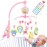 caterbee Baby Crib Mobile for Pack and Play, Crib Toys with Light and Musicial, Remote,Projector for Ages 0+ Months (Pink-Forest)