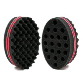 BEWAVE Big Holes Barber Hair Brush Sponge Dreads Locking Twist Afro Curl Coil Wave Hair Care Tool, 1 Pc