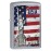 Zippo Lighter: Statue of Liberty and American Flag - Street Chrome 79227