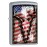 Zippo Lighter: Deer Skull and American Flag - Street Chrome 79572