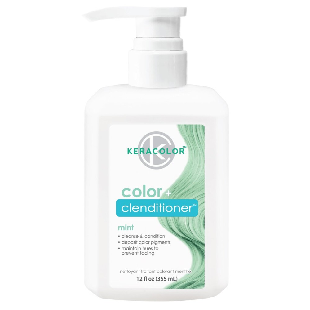 Keracolor Clenditioner MINT Hair Dye - Semi Permanent Hair Color Depositing Conditioner, Cruelty-free, 12 Fl. Oz.