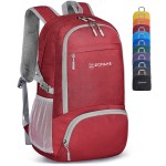 ZOMAKE Lightweight Packable Backpack 30L, Foldable Hiking Backpacks Water Resistant Compact Folding Daypack for Travel(Red)