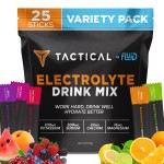 Fluid Tactical - 25 Count Electrolyte Powder | Variety Pack | Travel Ready Drink Mix | Extreme Re-Hydration