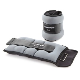 RitFit Ankle Wrist Weights for Women & Men (1 Pair) with Fully Adjustable Strap for Arm, Hand & Leg - Best for Walking, Jogging, Gymnastics, Aerobics (GreyNew - 4 lbs Each)