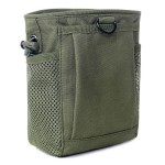 Tactical Molle Drawstring Magazine Dump Pouch, Adjustable Military Utility Belt Fanny Hip Holster Bag Outdoor Ammo Pouch (Army Green)