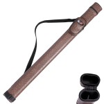 GSE Games & Sports Expert Billiard Cue Cases, 1x1 Deluxe Hard Billiard Pool Cue Stick Carrying Case, Pool Billiards Accessories (Brown)