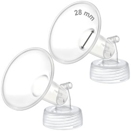 Maymom Wide Neck Pump Part Compatible with Spectra S1/S2 Pumps; Incl Wide Mouth Flange; Not Original Spectra Flange; Replaces Spectra Shield (28 mm Two Flanges)