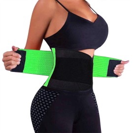 VENUZOR Waist Trainer Belt for Women - Waist Cincher Trimmer - Slimming Body Shaper Belt - Sport Girdle Belt (UP Graded)(Green,Medium)