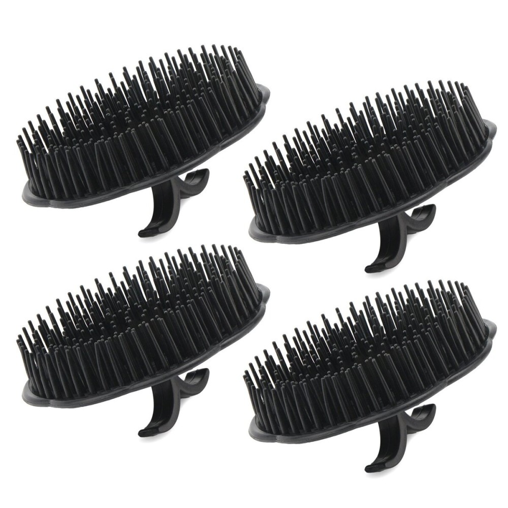 Segbeauty Mens Shampoo Brush, 4pcs Scalp Massage Brushes, Massage Hair Brush Floriated Shower Comb for Deep Cleaning Hair Men\'s Hand Brush Plastic Growth Beard Brush Pet Grooming Round Palm Brush