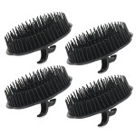 Segbeauty Mens Shampoo Brush, 4pcs Scalp Massage Brushes, Massage Hair Brush Floriated Shower Comb for Deep Cleaning Hair Men\'s Hand Brush Plastic Growth Beard Brush Pet Grooming Round Palm Brush