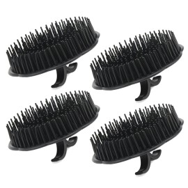 Segbeauty Mens Shampoo Brush, 4pcs Scalp Massage Brushes, Massage Hair Brush Floriated Shower Comb for Deep Cleaning Hair Men\'s Hand Brush Plastic Growth Beard Brush Pet Grooming Round Palm Brush