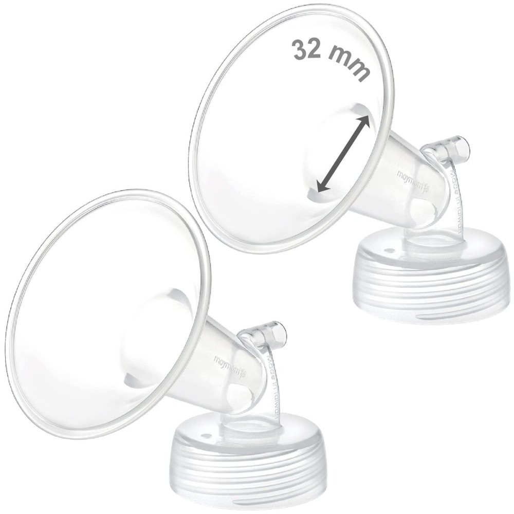 Maymom Wide Neck Pump Part for Spectra S1/S2 Pumps; Incl Wide Mouth Flange; Not Original Spectra Flange; Replaces Spectra Shield (32 mm Two Flanges)