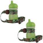 PBnJ Baby SippyPal Sippy Cup Holder Strap Leash Tether (Green Camo 2-Pack)