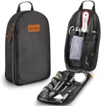 12 Piece Camp Kitchen Cooking Utensil Set Travel Organizer Grill Accessories Compact Gear for Backpacking BBQ Camping Hiking and Travel Black