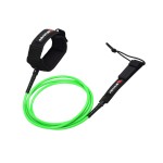 Abahub Premium Surfboard Leash, Straight Surf Board Leg Rope, Legrope Strap for Shortboard, Skimboard Replacement Leashes 6 Foot Green 6 mm Thick
